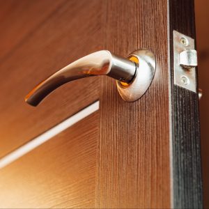 door handle, closeup view